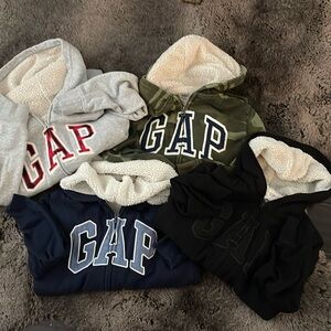 Boys Gap Logo Sherpa Zip Hoodie SZ M